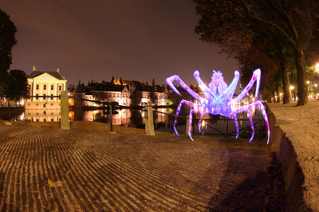 Pixelstick fotografie van fotograaf Wilmar Dik te Den Haag