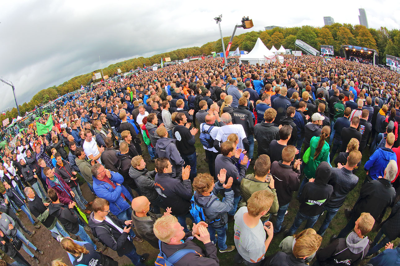 10.000 boeren aanwezig op het Malieveld te Den Haag