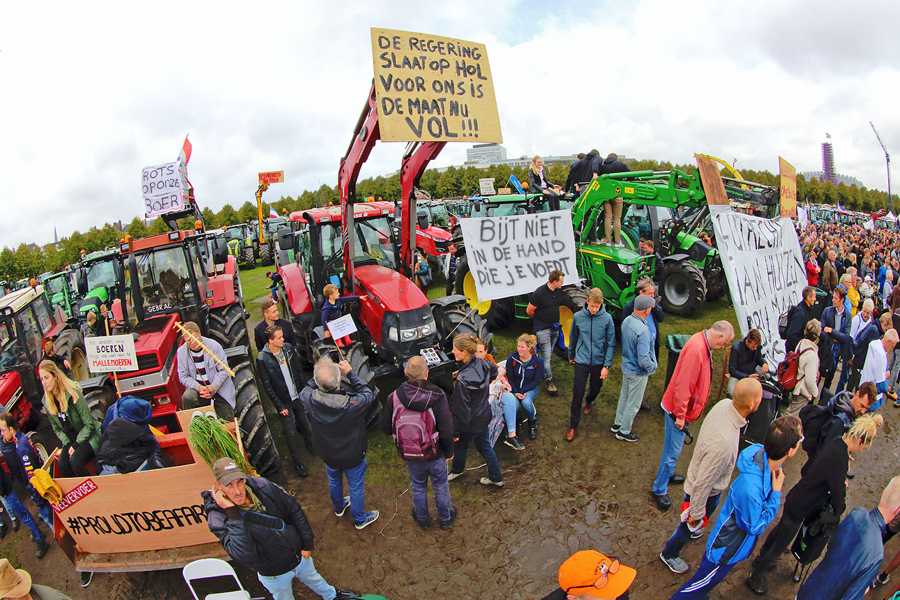 persfotografie van fotograaf in Den Haag, Malieveld, boerenprotest op 1 oktober 2019