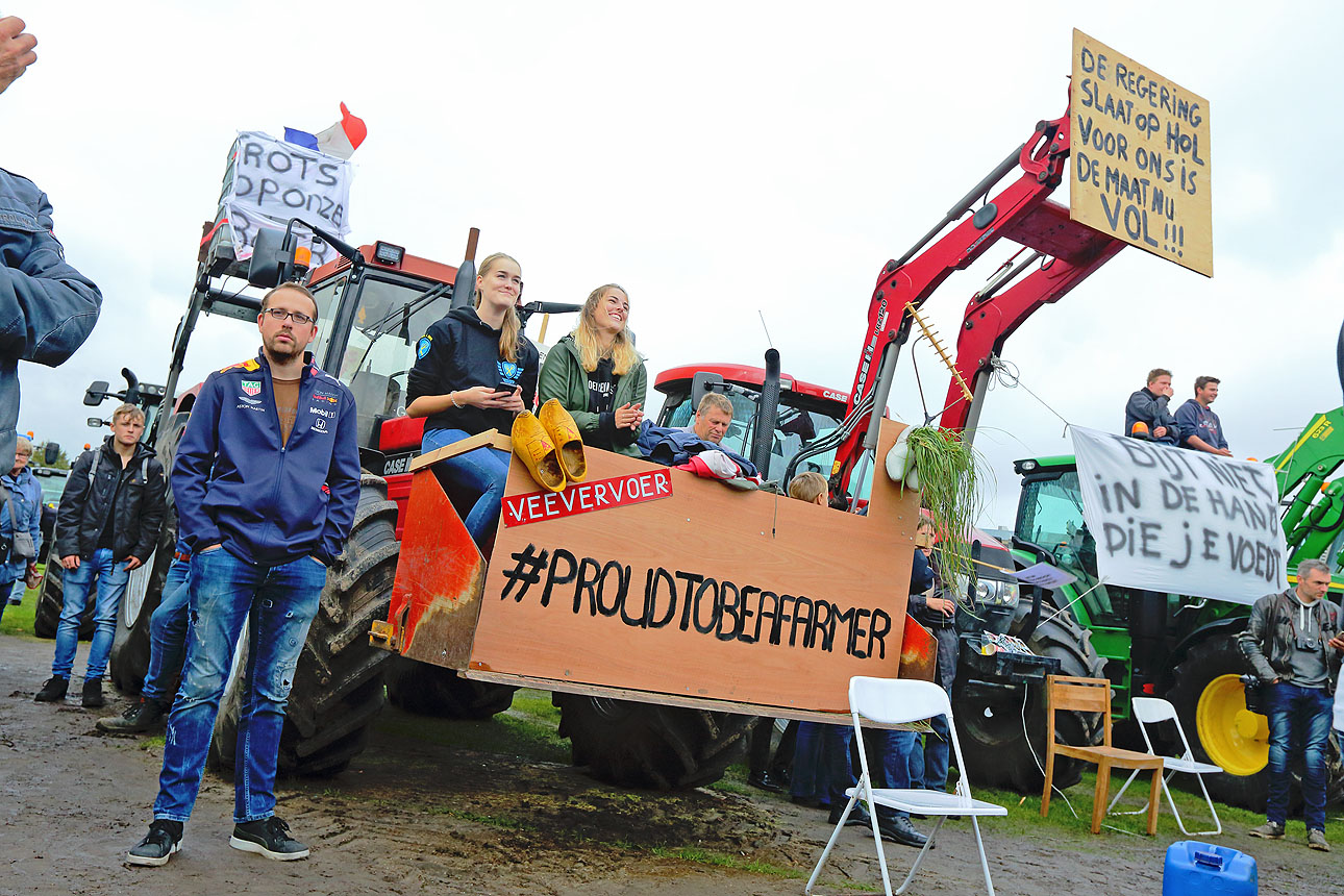 10.000 boeren aanwezig op het Malieveld te Den Haag