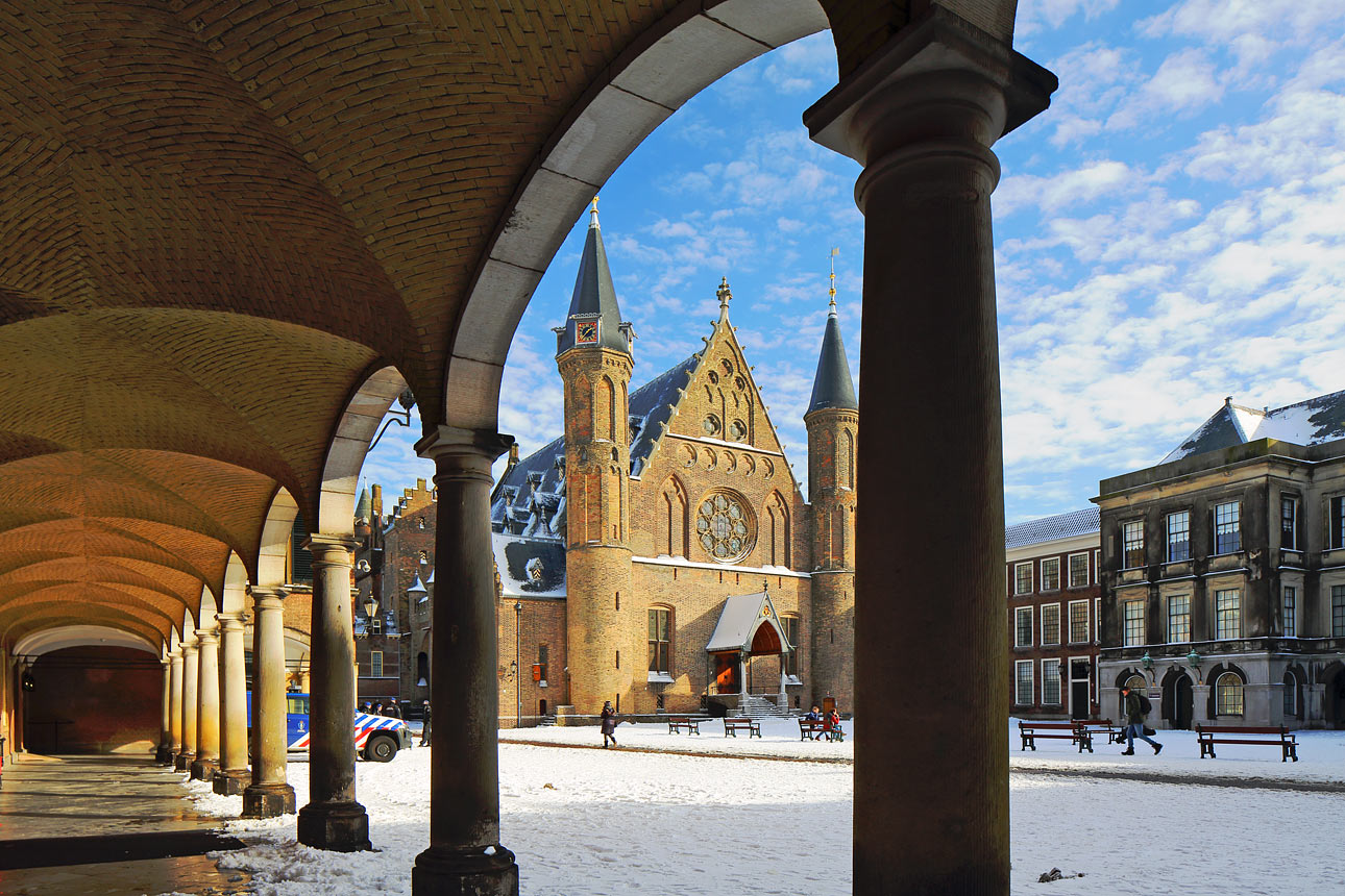 straatfotografie Den Haag met sneeuw