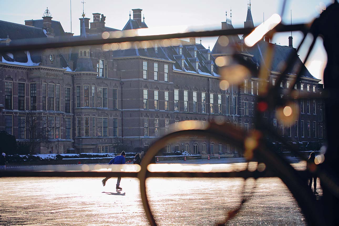 fotograaf Den Haag schaatsen op de hofvijfer