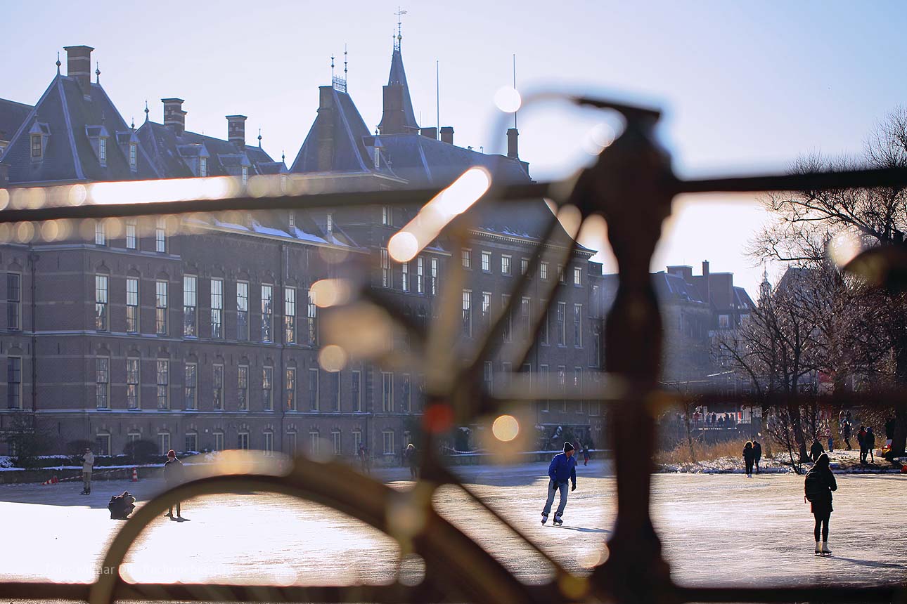 fotograaf Den Haag schaatsen op de hofvijfer