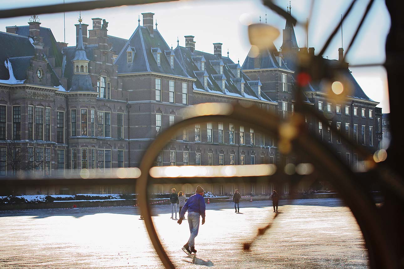 fotograaf Den Haag schaatsen op de hofvijfer