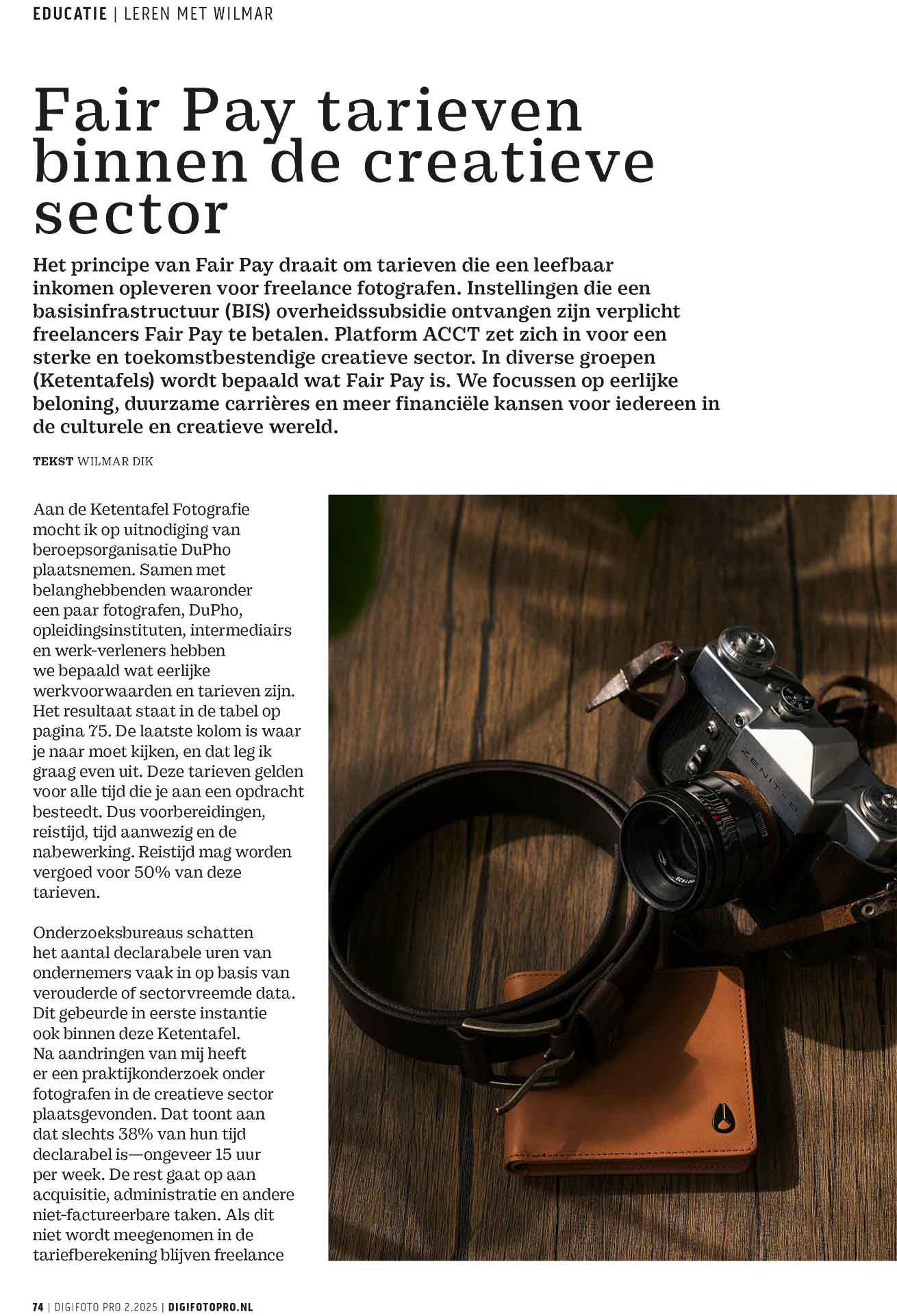 Fair Pay fotografie aanbesteding