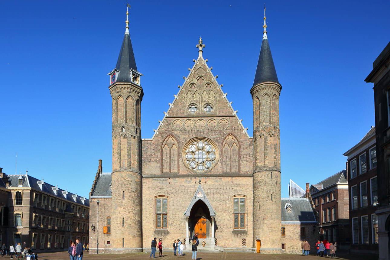 Tilt shift foto Den Haag Binnenhof