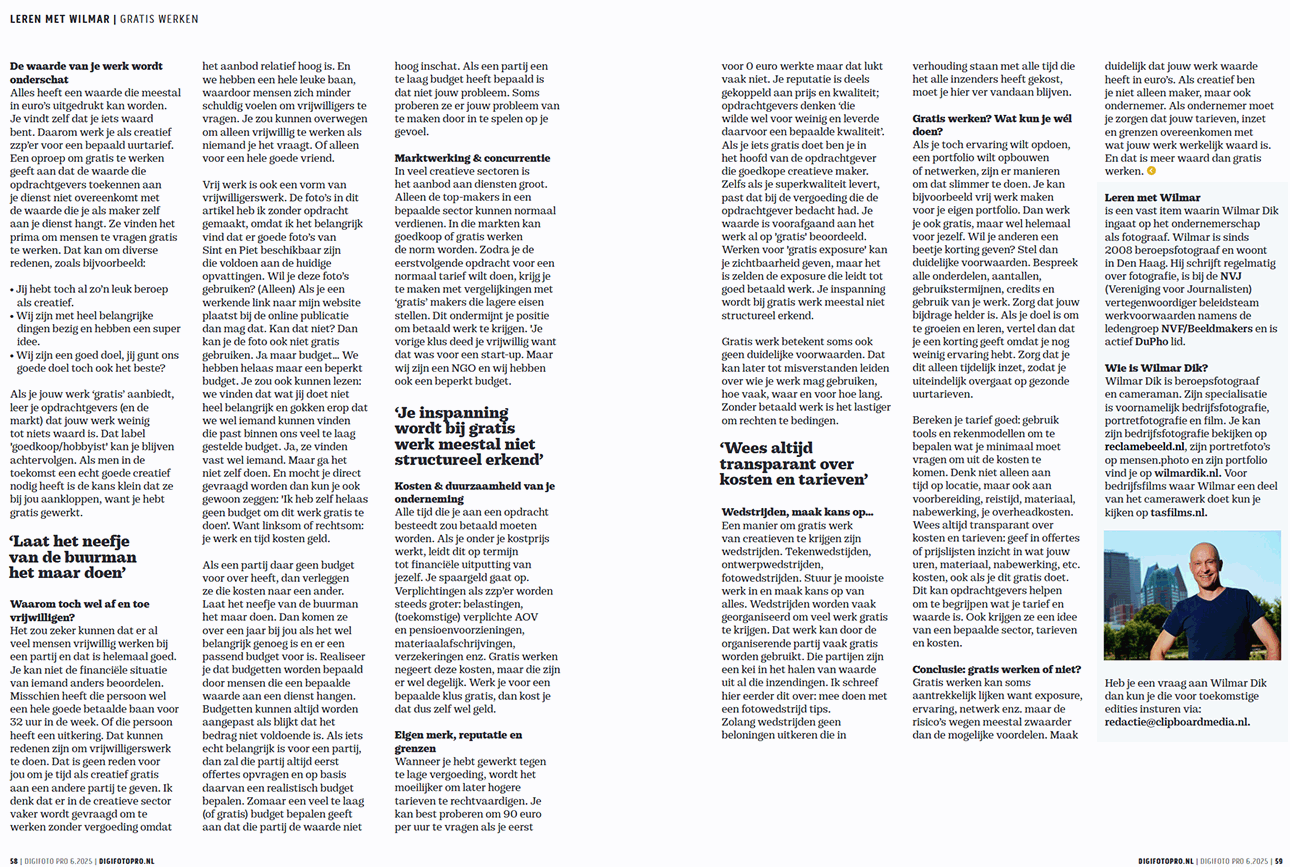 gratis werken of niet