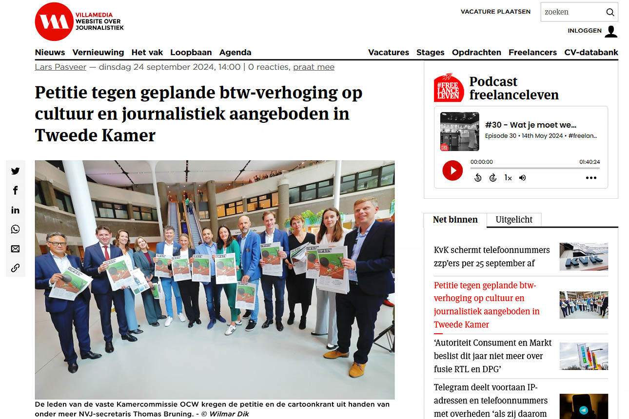 overhandiging petitie Den Haag fotograaf
